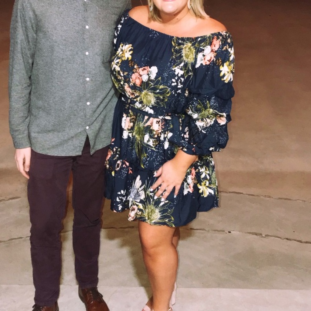 Off the shoulder Navy Dress